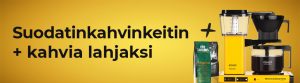 Ilmaista kahvia suodatinkahvinkeittimen mukana
