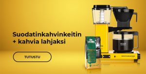 Ilmaista kahvia suodatinkahvinkeittimen mukana