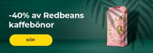 -40% av Redbeans "Gold Label Organic" kaffebönor