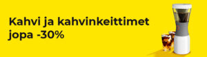 Kahvi ja kahvinkeittimet jopa -30%
