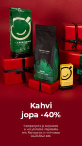 Kahvi jopa -40%