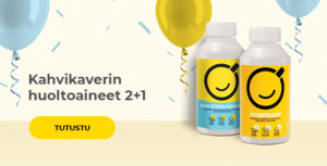 Kahvikaverin huoltoaineet 2+1