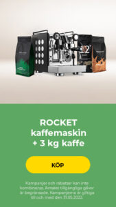 ROCKET kaffemaskin + 3 kg kaffe