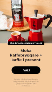 Moka kaffebryggare + kaffe i present