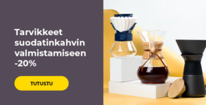 Tarvikkeet suodatinkahvin valmistamiseen -20%