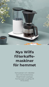 Nya Wilfa filterkaffemaskiner för hemmet
