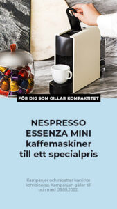 NESPRESSO ESSENZA MINI kaffemaskiner till ett specialpris