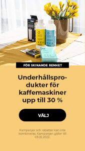 Underhållsprodukter för kaffemaskiner upp till 30 %