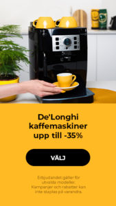 De'Longhi kaffemaskiner upp till -35%