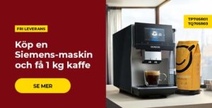 Köp en Siemens-maskin och få 1 kg kaffe