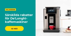Särskilda rabatter för De'Longhi-kaffemaskiner
