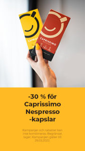 -30 % för Caprissimo Nespresso-kapslar
