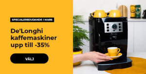 De'Longhi kaffemaskiner upp till -35%