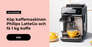 Köp kaffemaskinen Philips LatteGo och få 1 kg kaffe