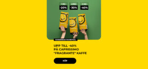 Upp till -40% på CAPRISSIMO "Fragrante" kaffe