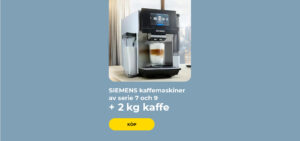 SIEMENS kaffemaskiner av serie 7 och 9 + 2 kg kaffe