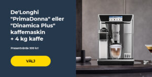 De'Longhi "PrimaDonna" eller "Dinamica Plus" kaffemaskin + 4 kg kaffe