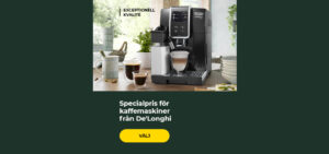 Specialpris för kaffemaskiner från De'Longhi