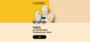 Upp till -40% på "Professional" kaffe