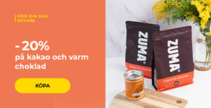 -20% på kakao och varm choklad