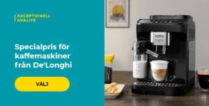 Specialpris för kaffemaskiner från De'Longhi