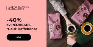 -40% av REDBEANS "Gold" kaffebönor