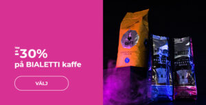 Upp till -30 % på BIALETTI kaffe