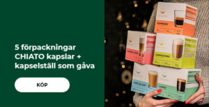 5 CHIATO-kapsellådor + kapselställ som gåva