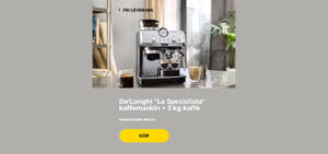 De'Longhi "La Specialista" kaffemaskin + 3 kg kaffe