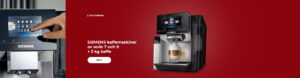 SIEMENS kaffemaskiner av serie 7 och 9 + 3 kg kaffe