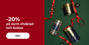 -20% på varm choklad och kakao