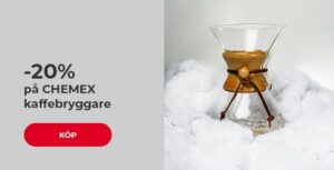 -20% på CHEMEX kaffebryggare