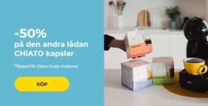 -50 % på den andra lådan CHiATO kapslar