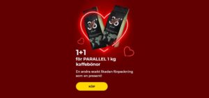 1+1 för PARALLEL 1 kg kaffebönor