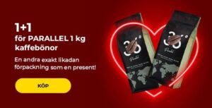 1+1 för PARALLEL 1 kg kaffebönor