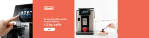 De'Longhi kaffemaskin för över 5500 kr + 2 kg kaffe som gåva