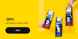 -20% på Bialetti malet kaffe