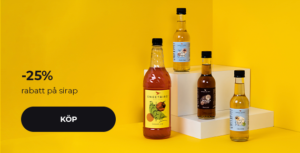 25% rabatt på sirap