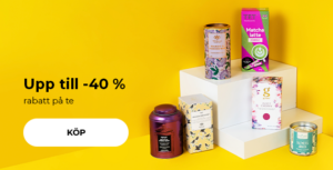 Upp till -40% på te