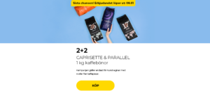 2+2 CAPRISETTE & PARALLEL 1 kg kaffebönor