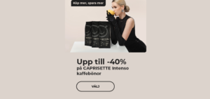 Upp till -40% på CAPRISETTE Intenso kaffebönor