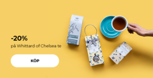 -20 % på Whittard of Chelsea te