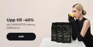 Upp till -40% på CAPRISETTE Intenso kaffebönor
