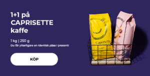 1+1 på CAPRISETTE-kaffe