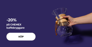 -20 % på CHEMEX kaffebryggare