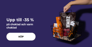 Upp till -35 % på choklad och varm choklad