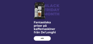 Fantastiska priser på kaffemaskiner från De'Longhi