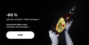 -60 % på den andra 1-liters sirapen