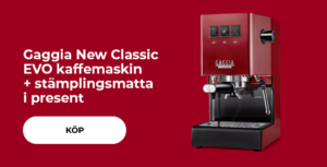 Gaggia New Classic EVO kaffemaskin + stämplingsmatta i present