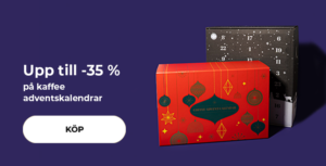 Upp till -35 % på kaffee adventskalendrar